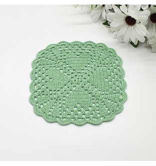 Komplet 7 podkładek miętowych pod filiżankę