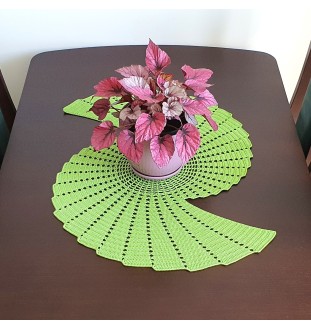 Zielona serweta na szydełku