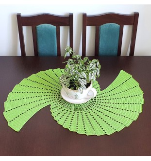 Zielona serweta na szydełku