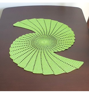 Zielona serweta na szydełku