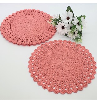 Szydełkowy komplet 4 podkładek pod talerz
