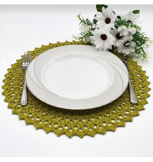 Komplet 8 podkładek na szydełku