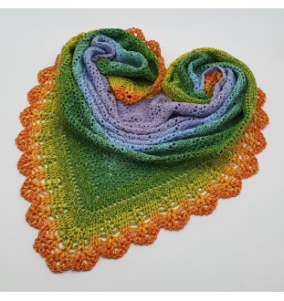 Szydełkowana chusta wielokolorowa