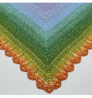 Szydełkowana chusta wielokolorowa