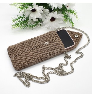 Etui / torebeczka na telefon na szydełku