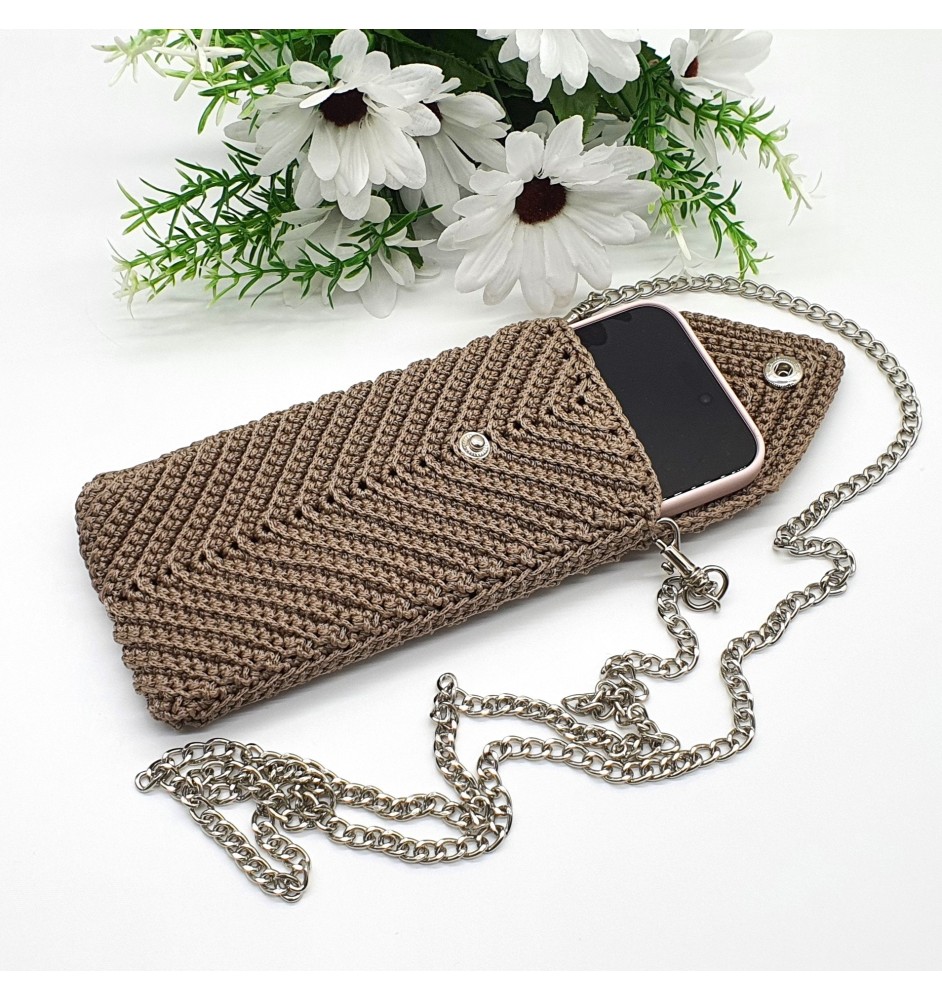 Etui / torebeczka na telefon na szydełku