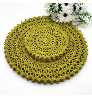 Komplet 8 podkładek na szydełku