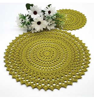 Komplet 8 podkładek na szydełku