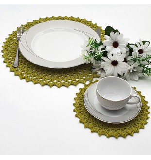 Komplet 8 podkładek na szydełku