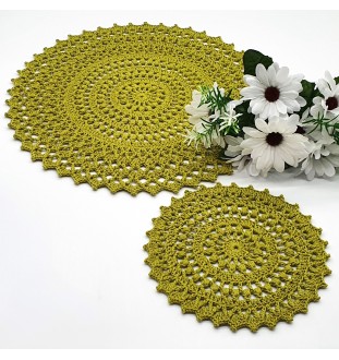 Komplet 8 podkładek na szydełku