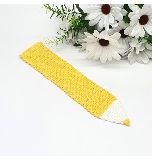 Żółta kredka - zakładka na szydełku