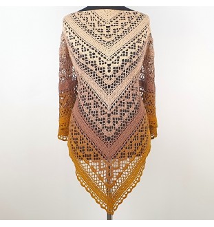 Szydełkowa, bawełniana chusta 160 cm