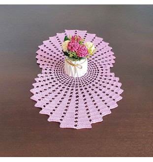 Jasno fioletowy bieżnik na szydełku