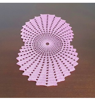 Jasno fioletowy bieżnik na szydełku