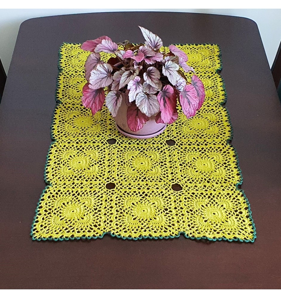 Szydełkowy bieżnik z elementów