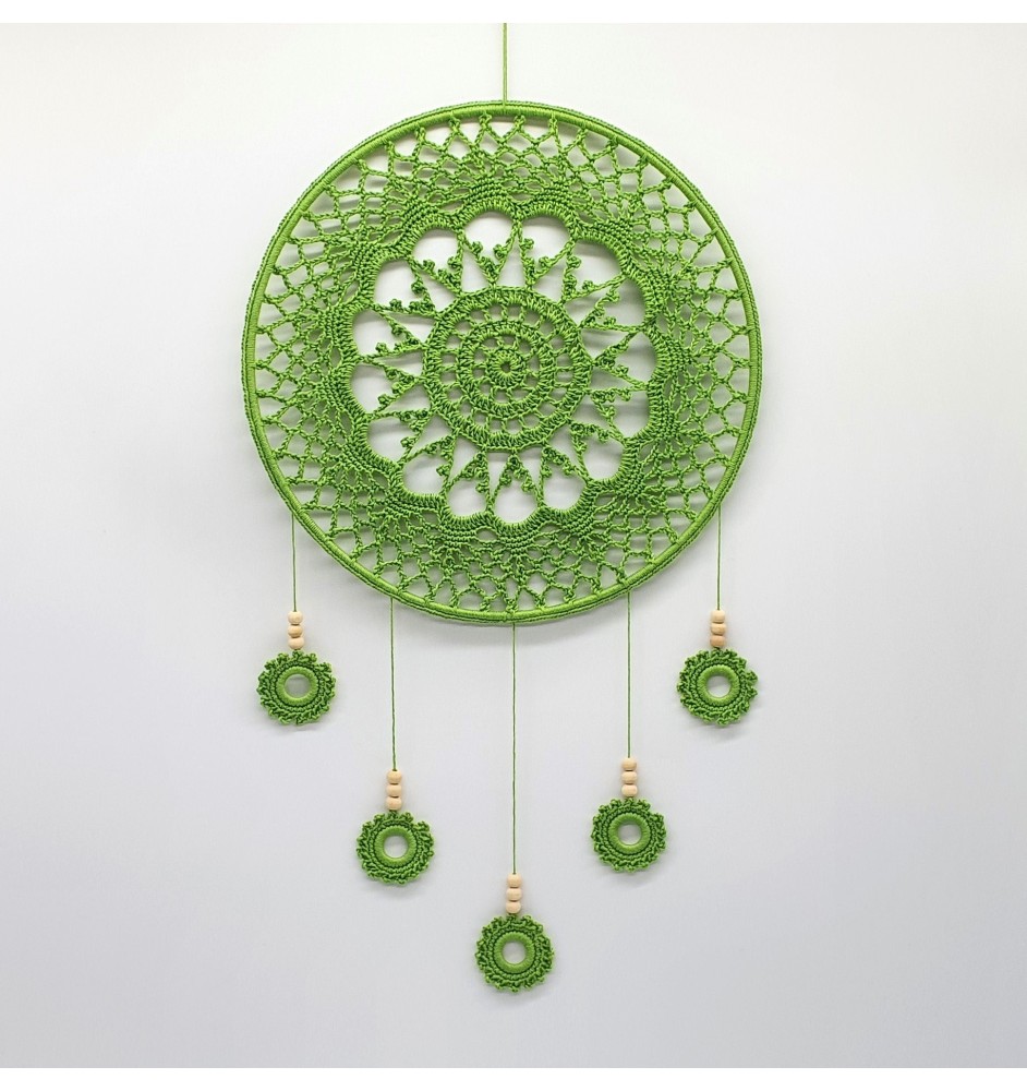 Szydełkowa, zielona zawieszka