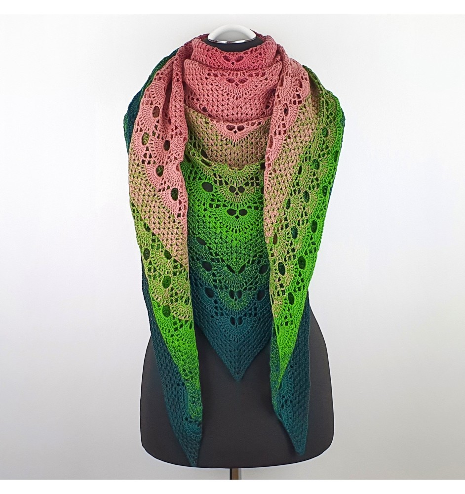 Szydełkowa chusta 100% wełny