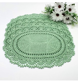 Komplet szydełkowych podkładek pod talerz