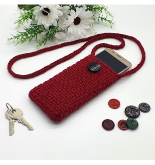 Szydełkowa torebeczka na telefon