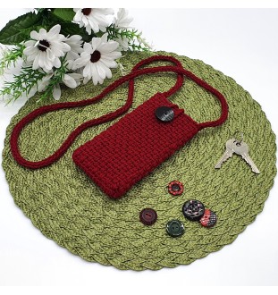 Szydełkowa torebeczka na telefon