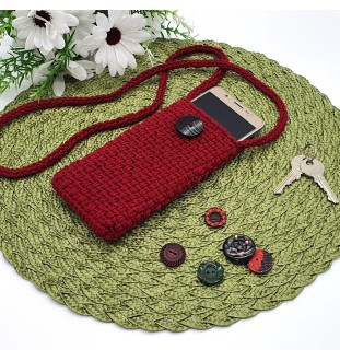 Szydełkowa torebeczka na telefon