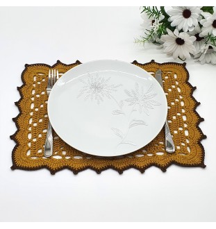 Komplet 6 prostokątnych podkładek pod talerz