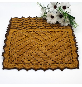 Komplet 6 prostokątnych podkładek pod talerz