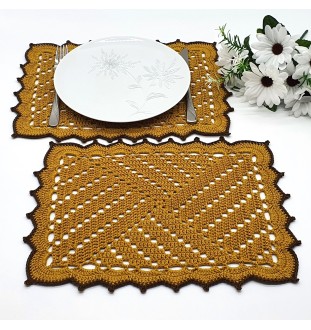 Komplet 6 prostokątnych podkładek pod talerz