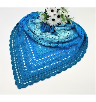 Bawełniana chusta w niebiańskich kolorach