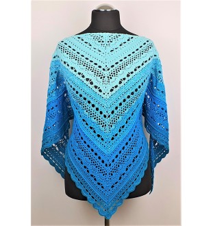 Bawełniana chusta w niebiańskich kolorach