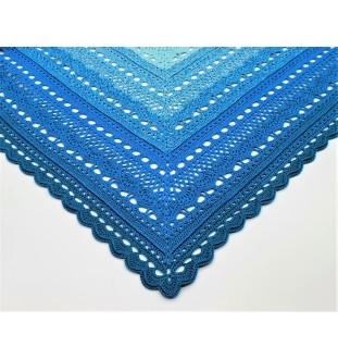 Bawełniana chusta w niebiańskich kolorach