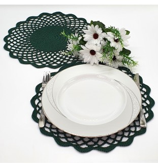 Komplet 6 podkładek pod talerz w kolorze butelki