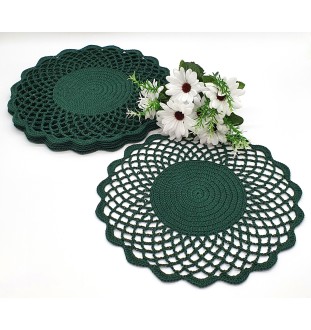 Komplet 6 podkładek pod talerz w kolorze butelki