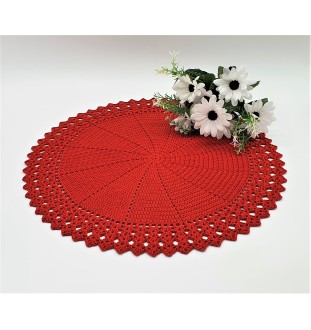 Szydełkowy komplet 24 podkładek + serweta