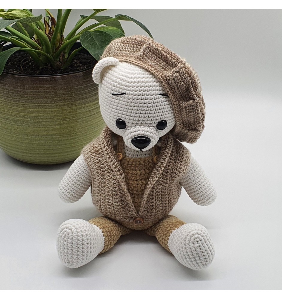 Szydełkowy duży miś