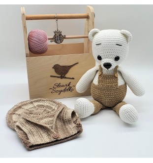 Szydełkowy duży miś