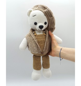 Szydełkowy duży miś