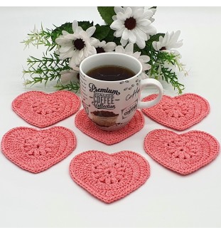 Podkładki pod kubek w kształcie serca