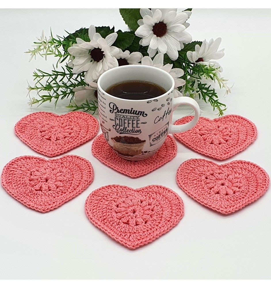 Podkładki pod kubek w kształcie serca